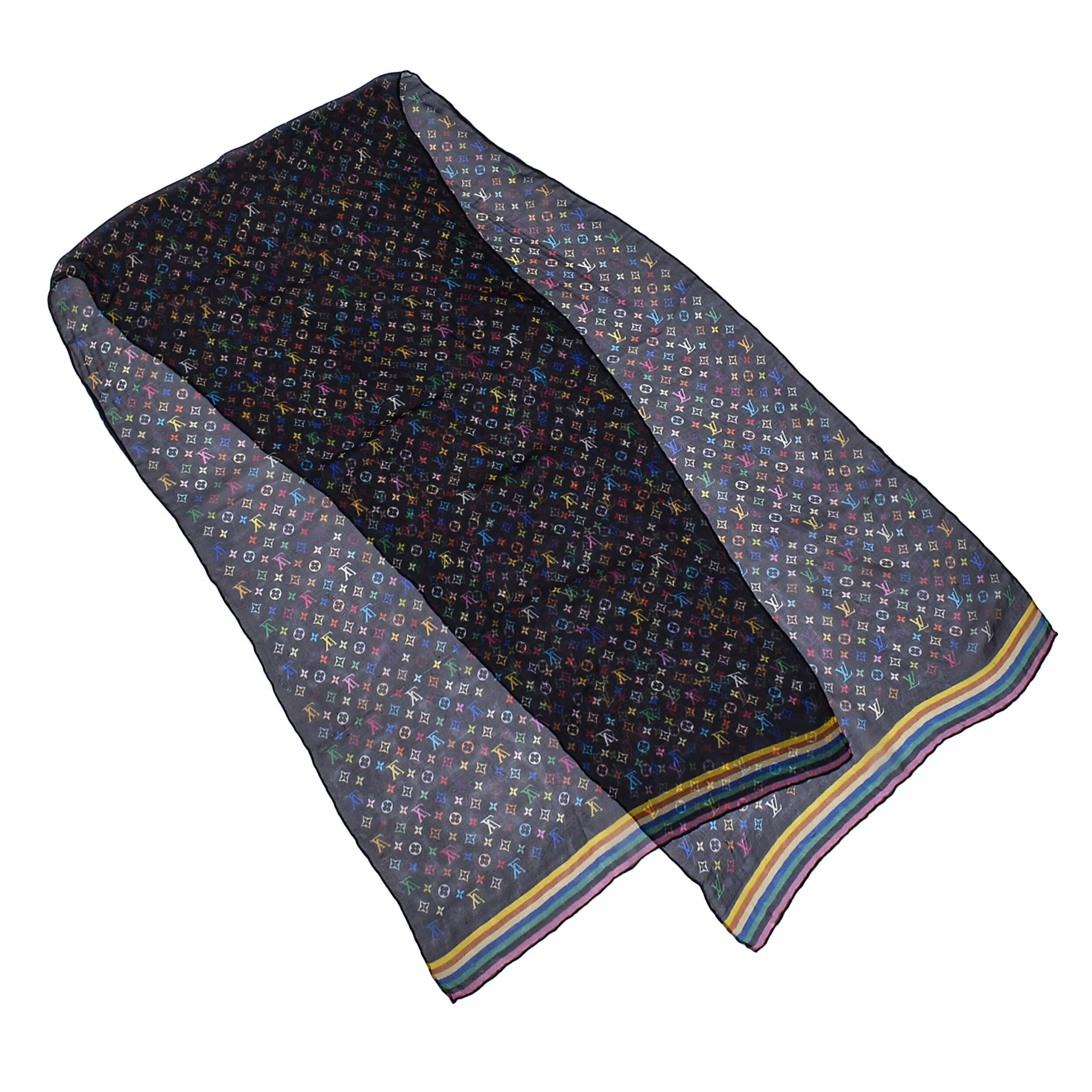 Louis Vuitton -Multicolor Monogram Silk Scarf